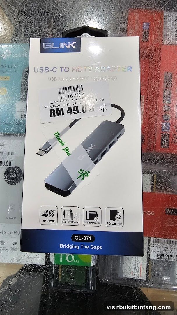 GLINK USB-C to HDTV Adapter