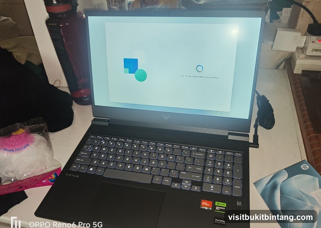Laptop with Windows Setup