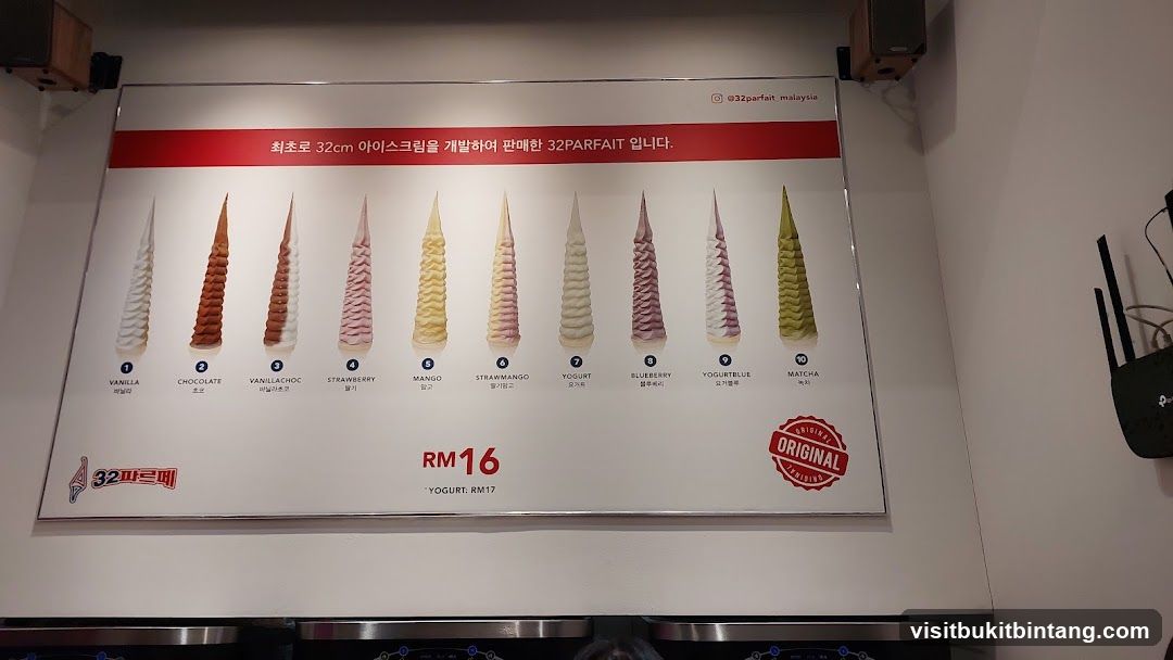 32 Parfait Menu