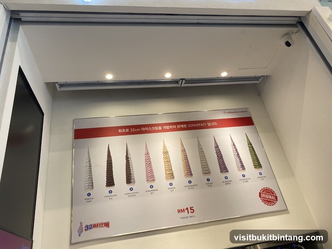 32PARFAIT Ice Cream Menu