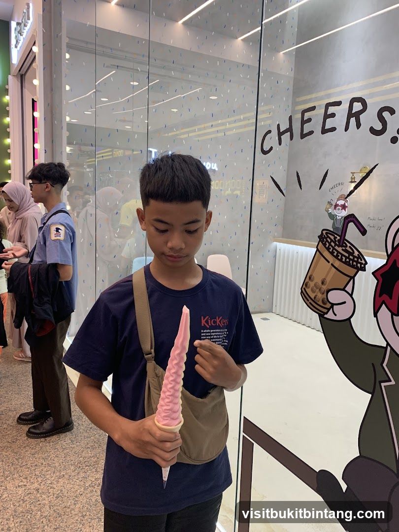 Boy holding an ice cream cone