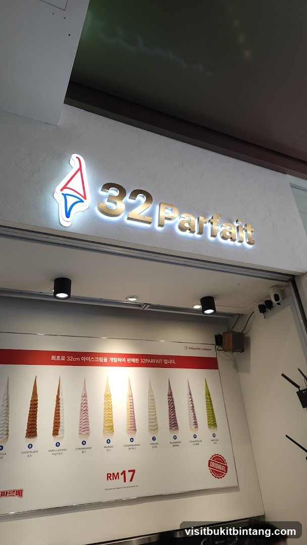 32 Parfait Ice Cream Menu