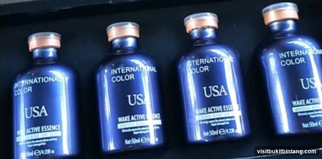 Four bottles of hair essence