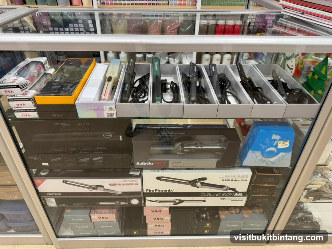 Hair Styling Tools Display