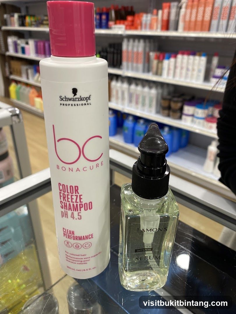 Schwarzkopf Bonacure Shampoo and Lamon's Serum