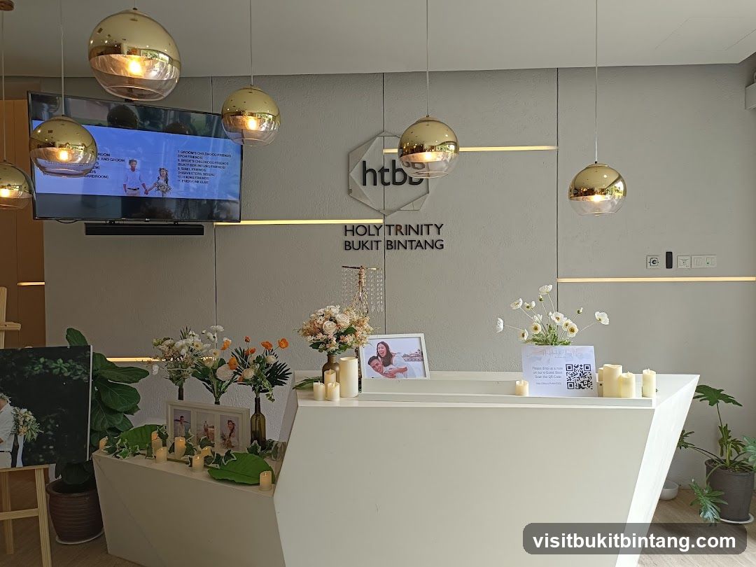 Reception Area with Floral Decorations