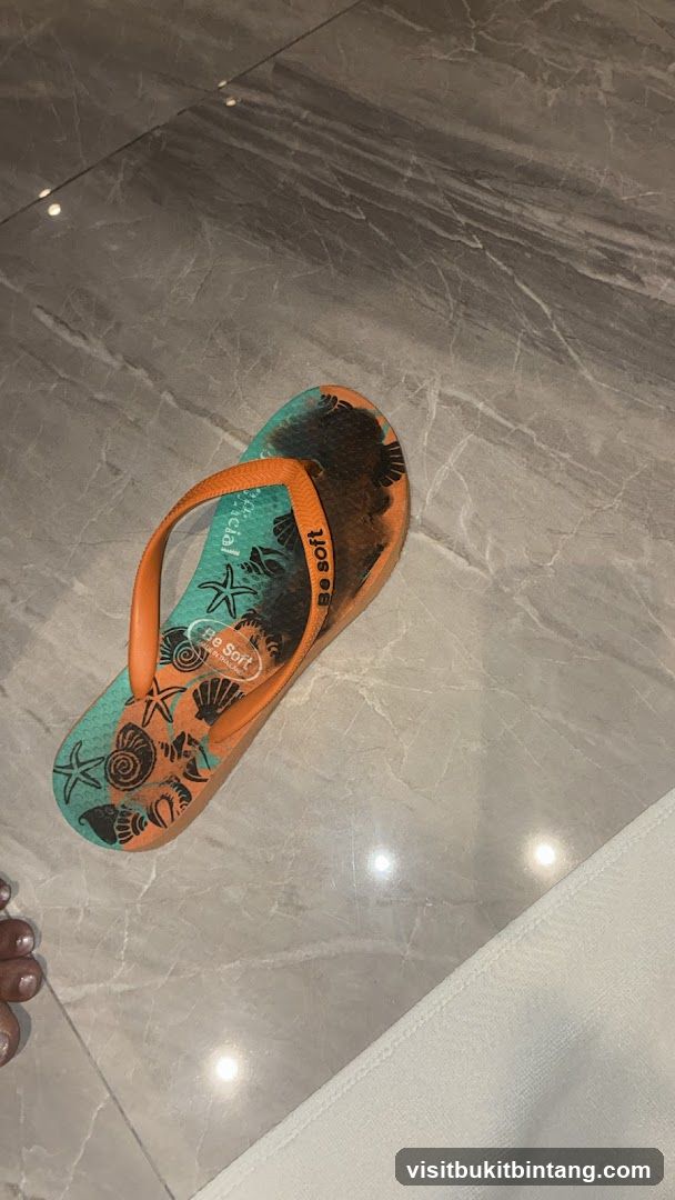 Flip-flop with seashell design