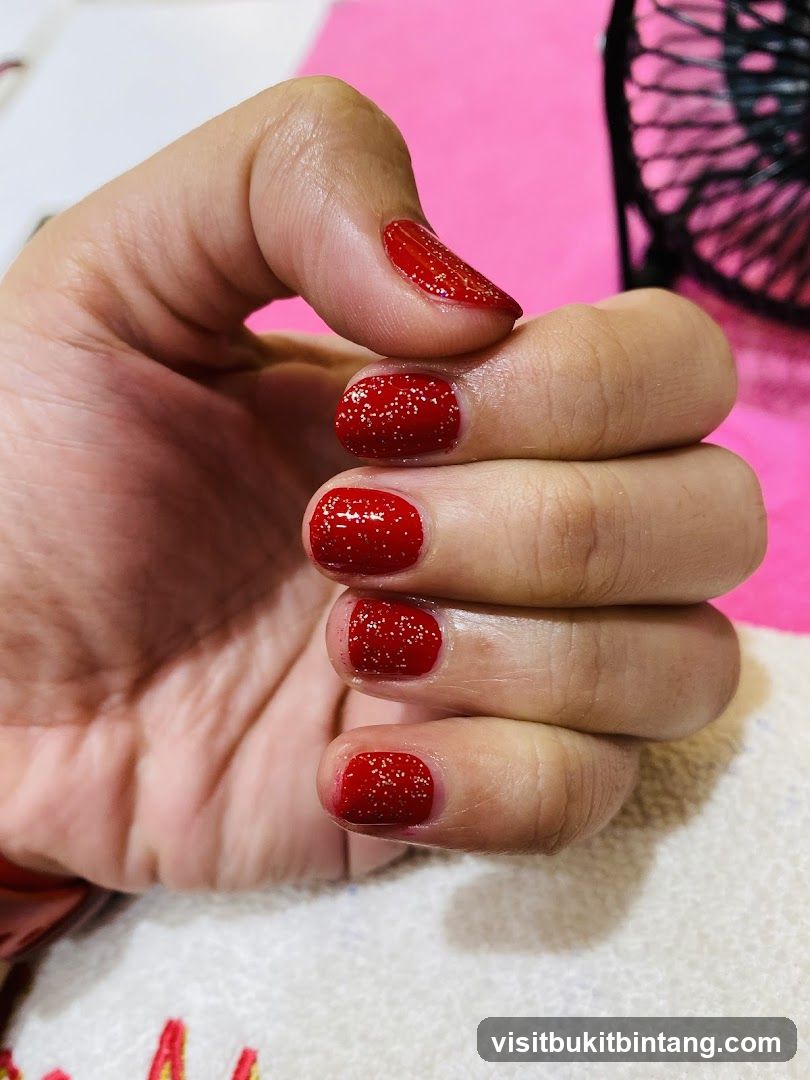 Red Glitter Nails