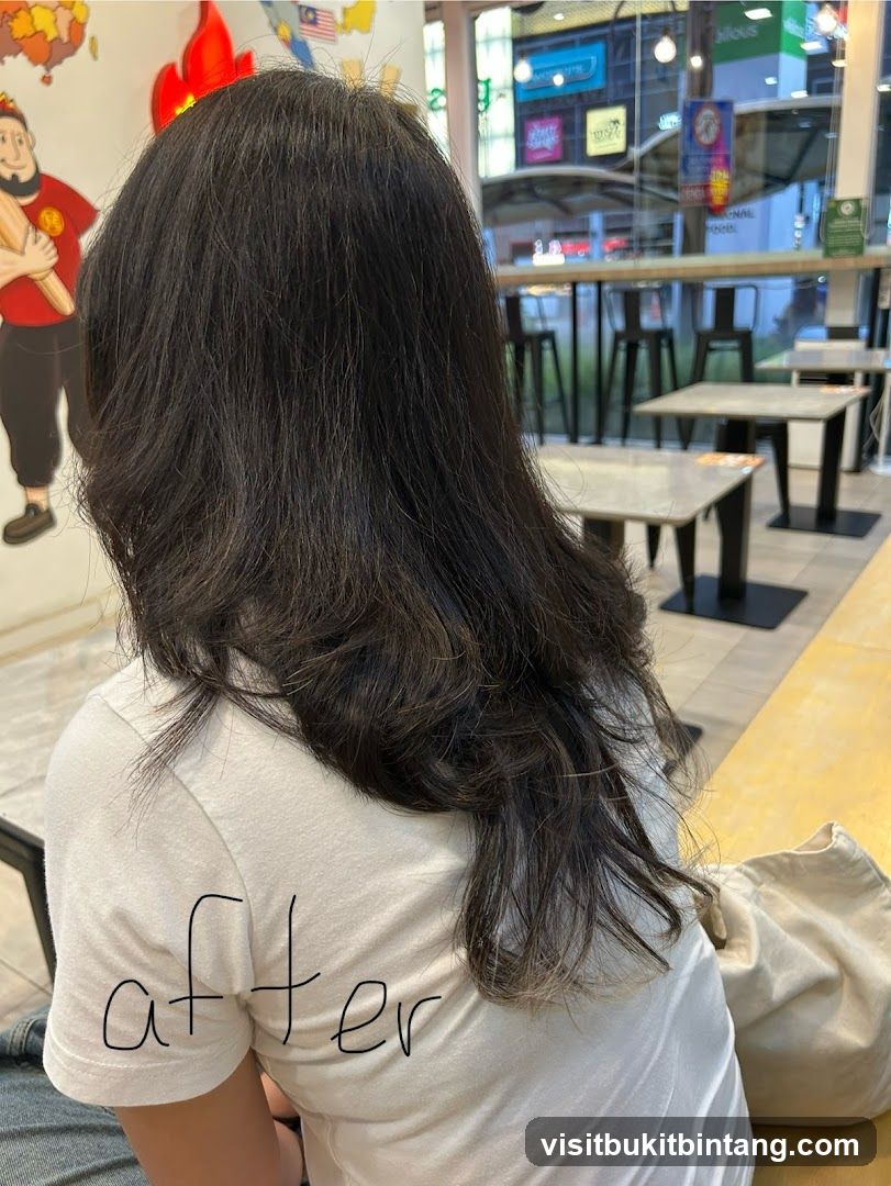Woman's Hair After Styling