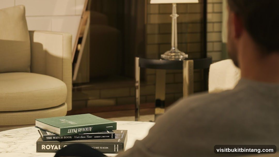 Books on a coffee table
