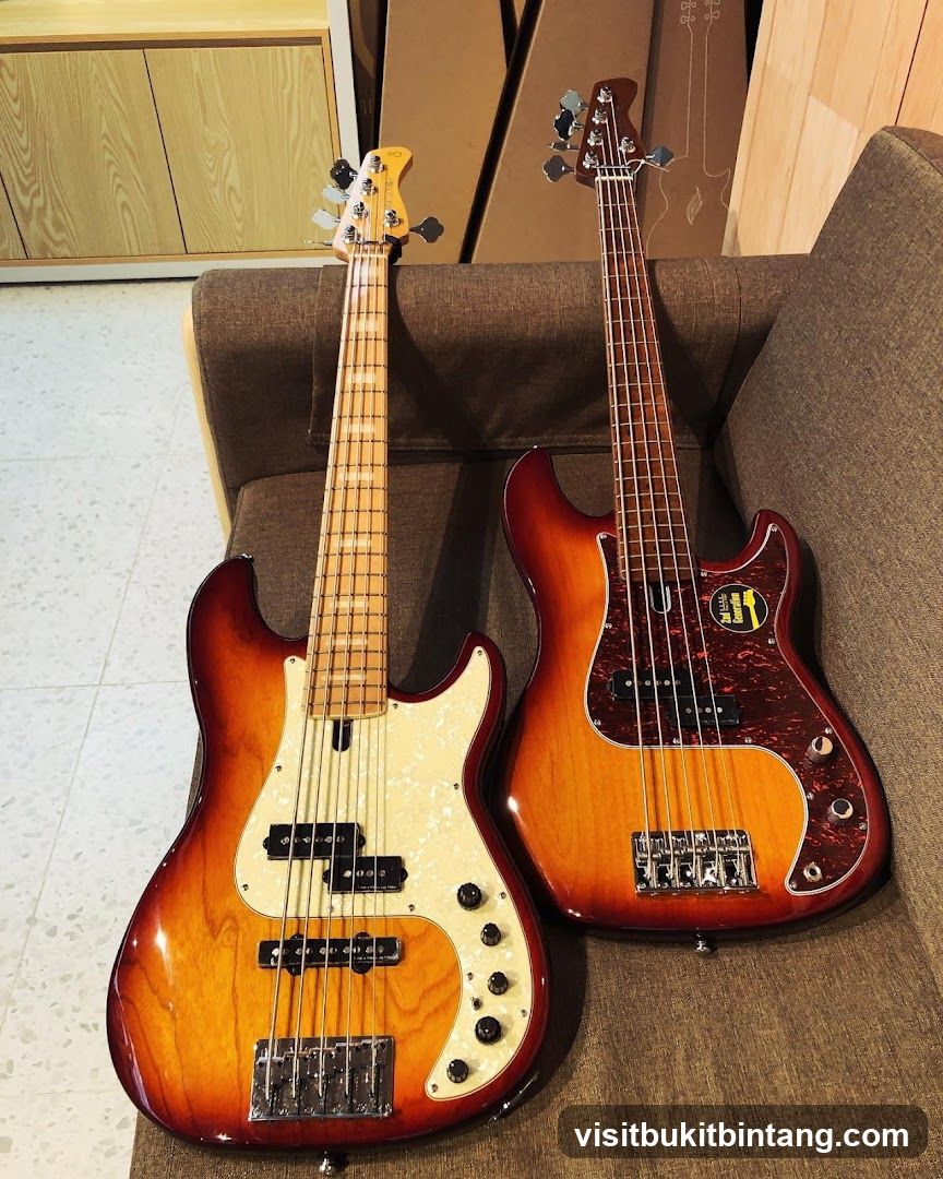 Two Bass Guitars