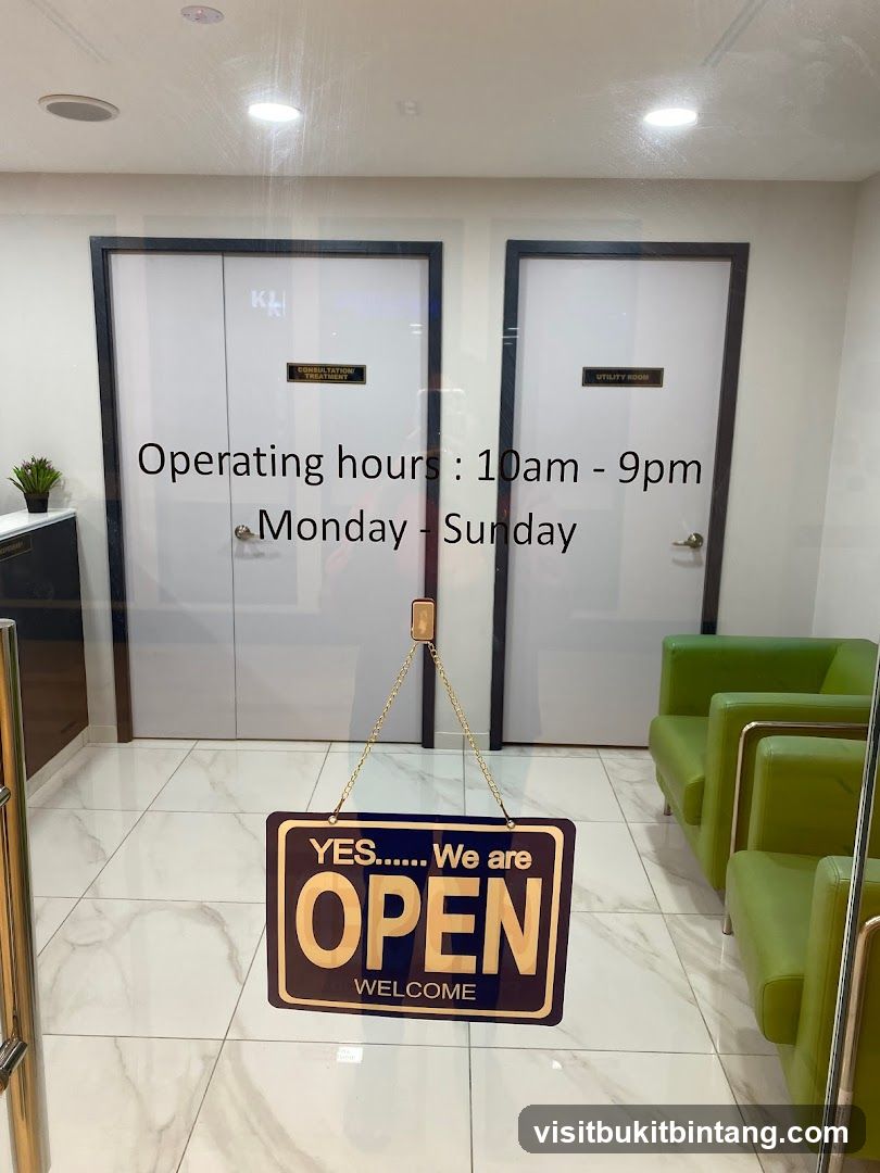 Clinic Interior with Open Sign