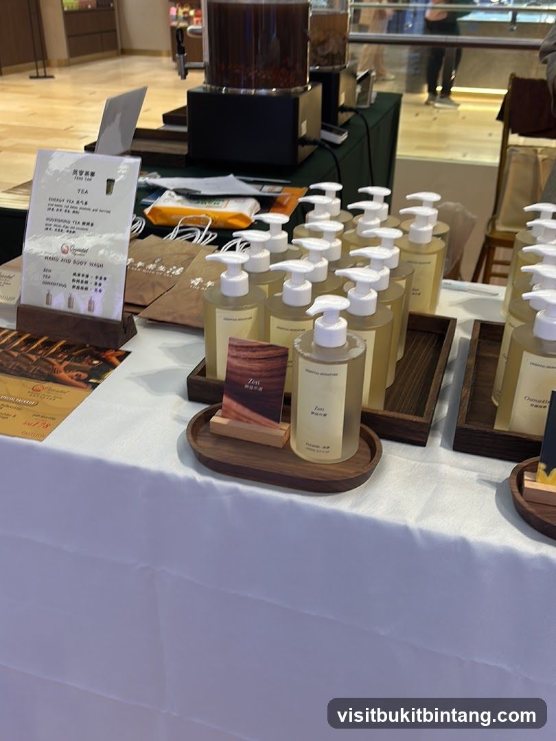 Tea and Hand and Body Wash Display