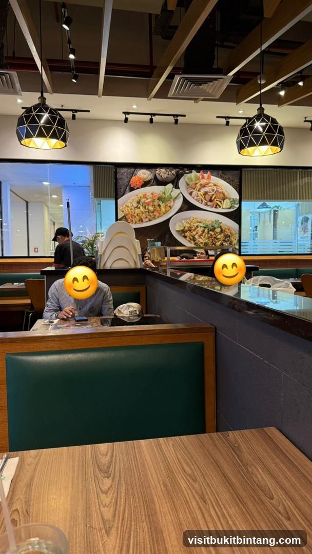 Restaurant Interior with Food Display