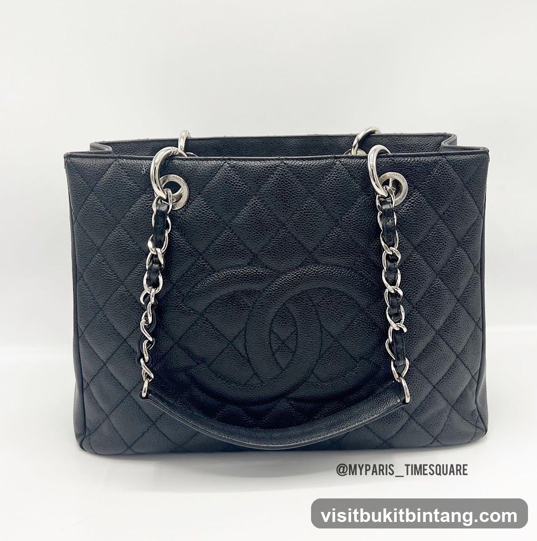 Black Quilted Tote Bag