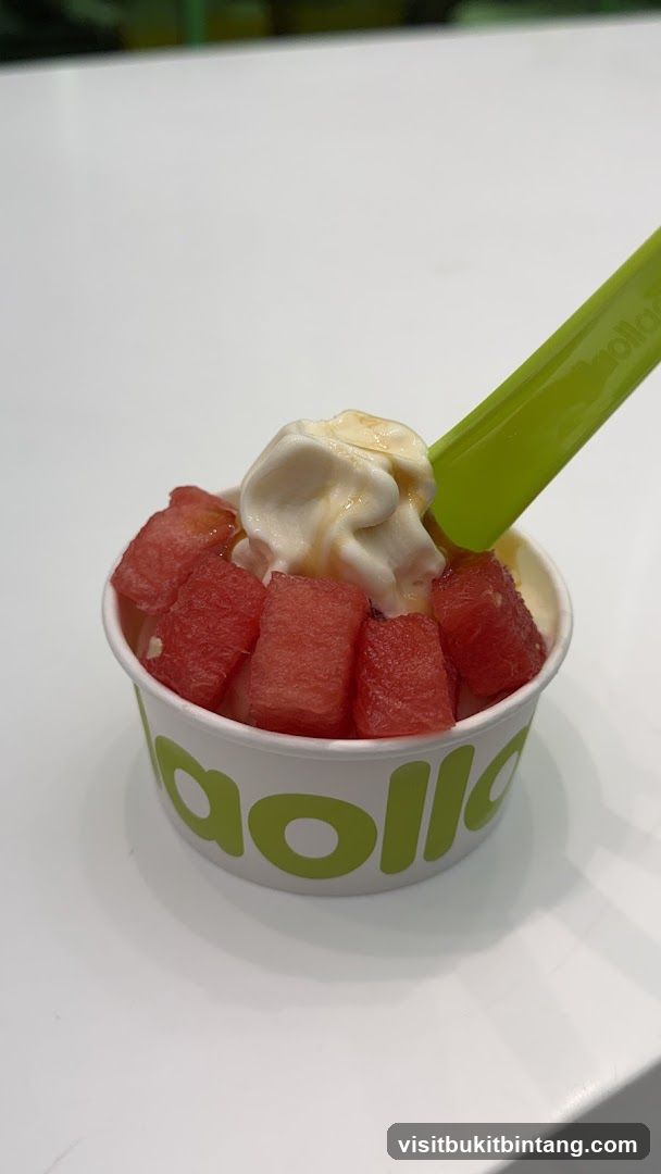 Frozen Yogurt with Watermelon and Drizzle