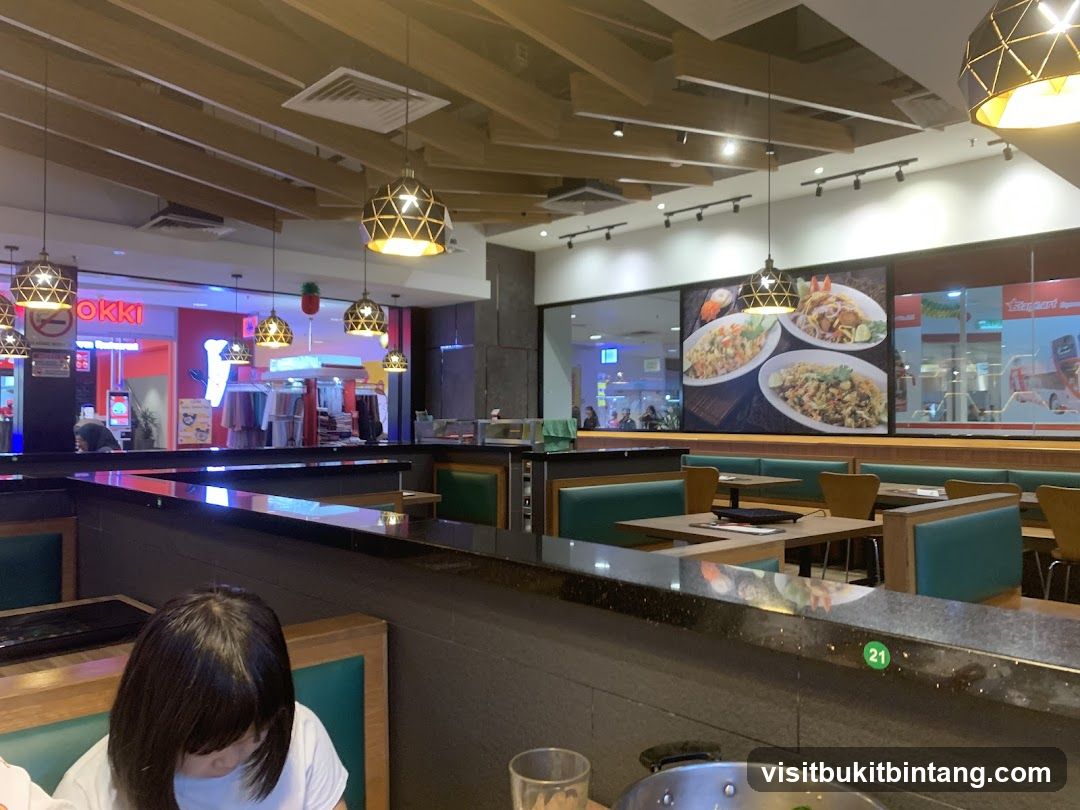 Restaurant Interior with Food Display