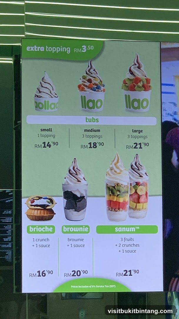 llaollao Menu