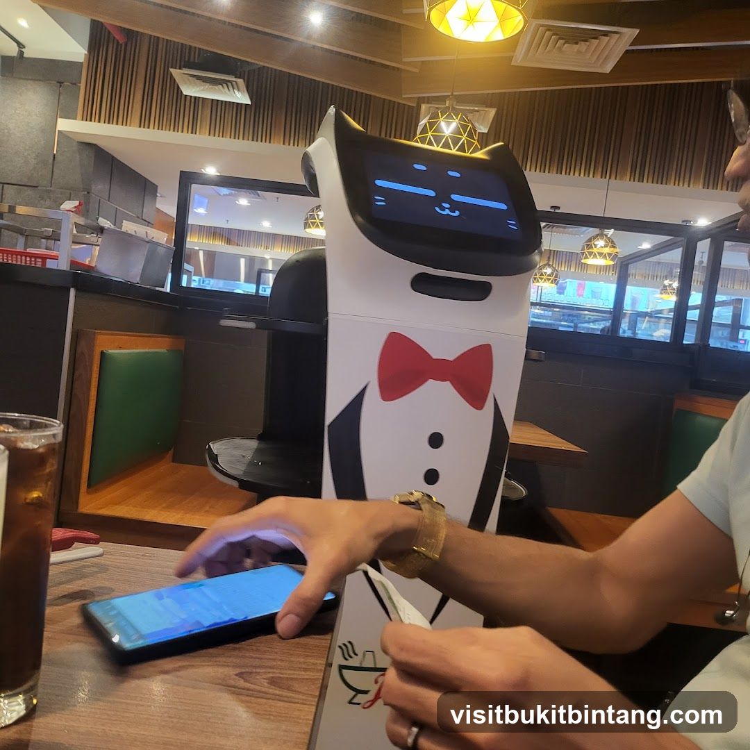 Robot server in a restaurant