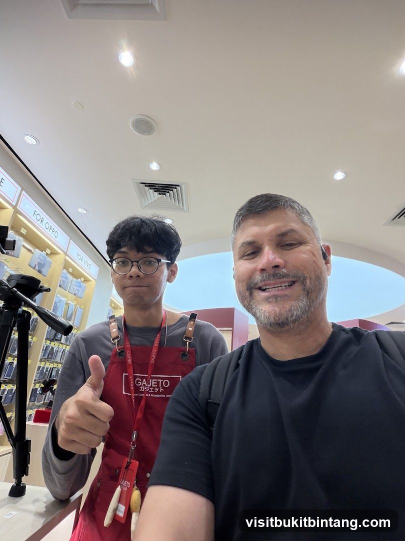 Two men in a store