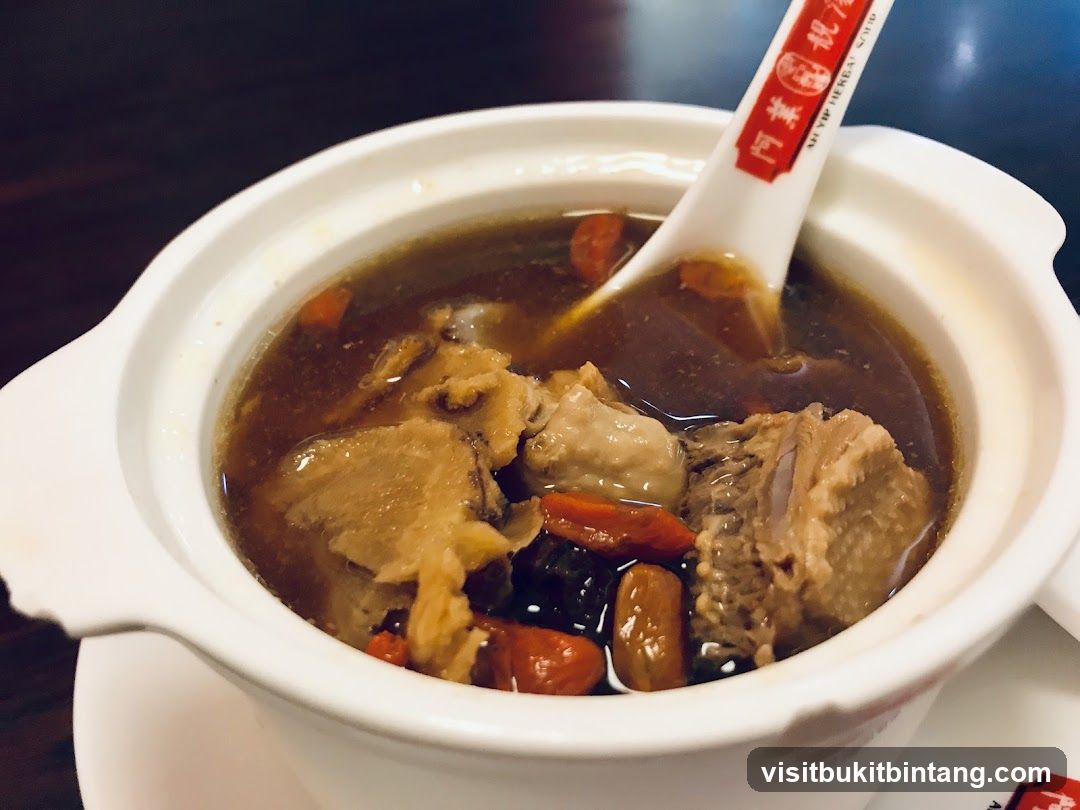 Herbal Soup with Meat and Goji Berries