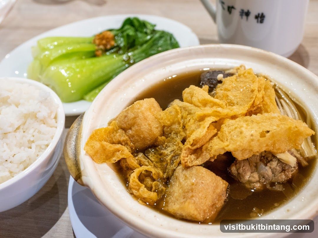 Bak Kut Teh with Rice and Vegetables