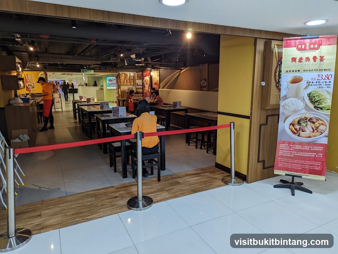 Restaurant Interior with Promotional Banner