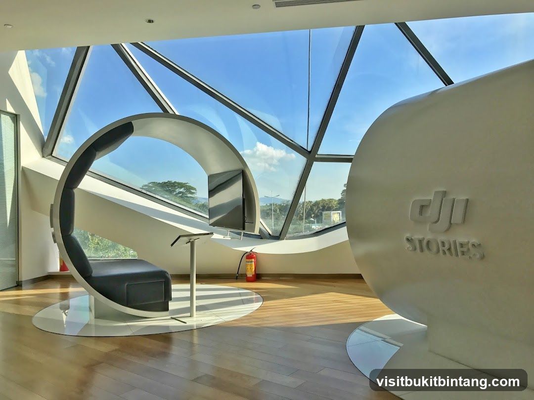 Modern Interior with DJI Logo