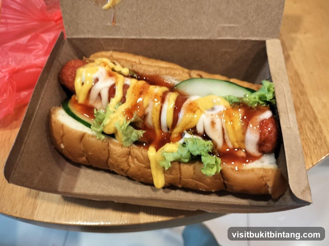 Hot Dog with Condiments