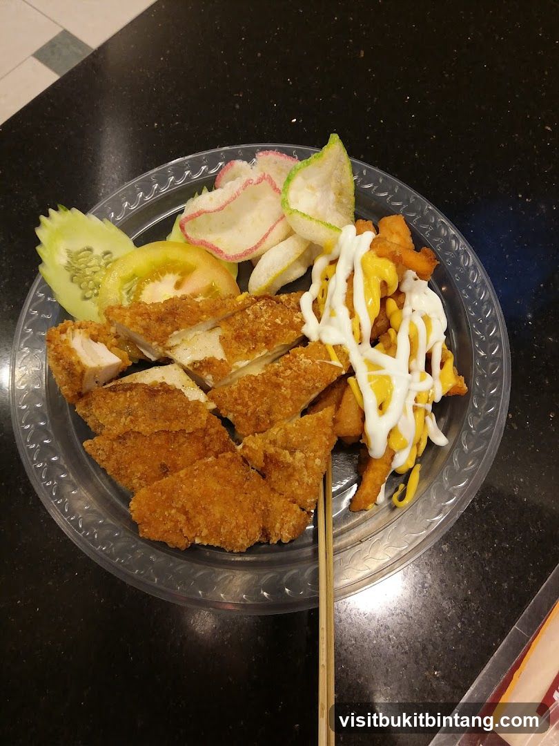 Fried Chicken with Cheese and Sides