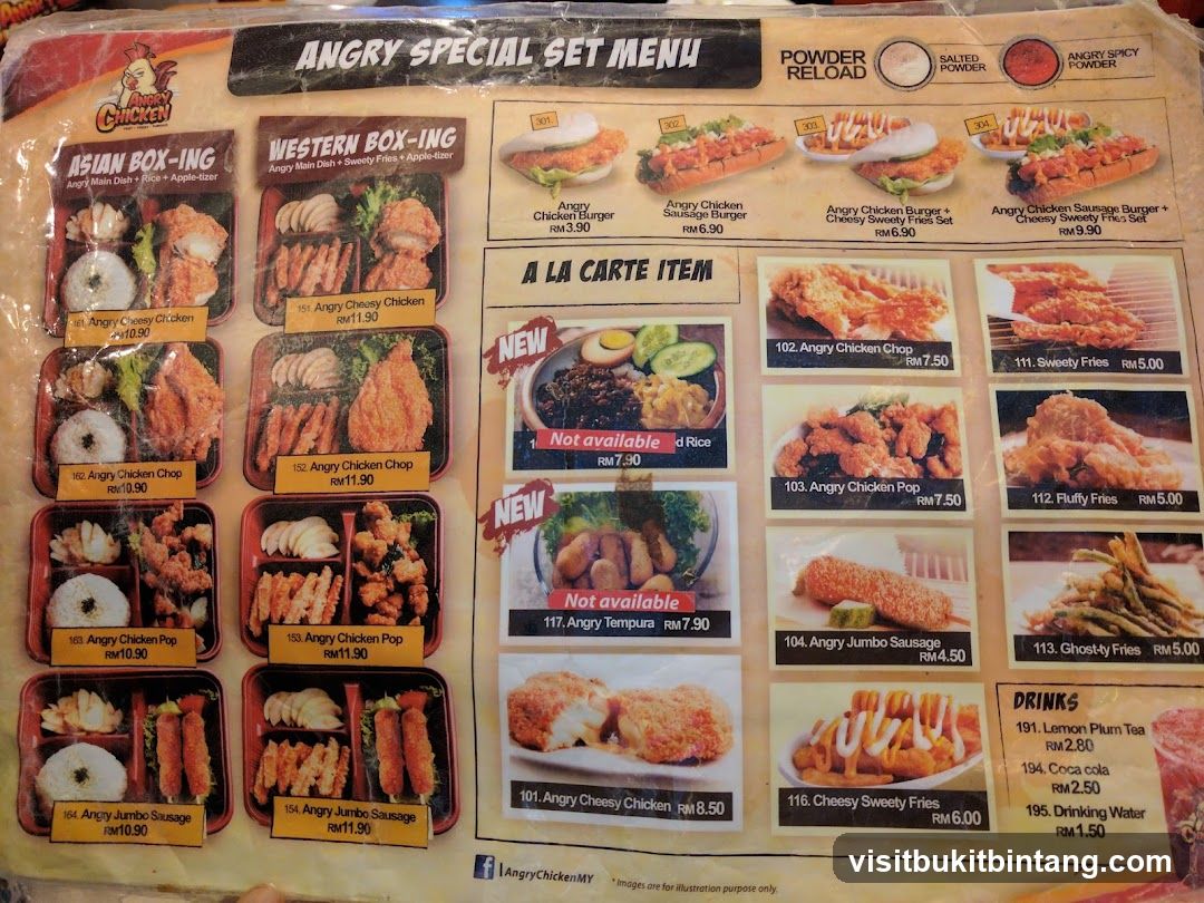 ANGRY SPECIAL SET MENU