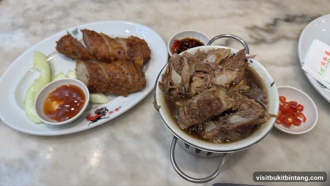 Pork Ribs and Fried Rolls