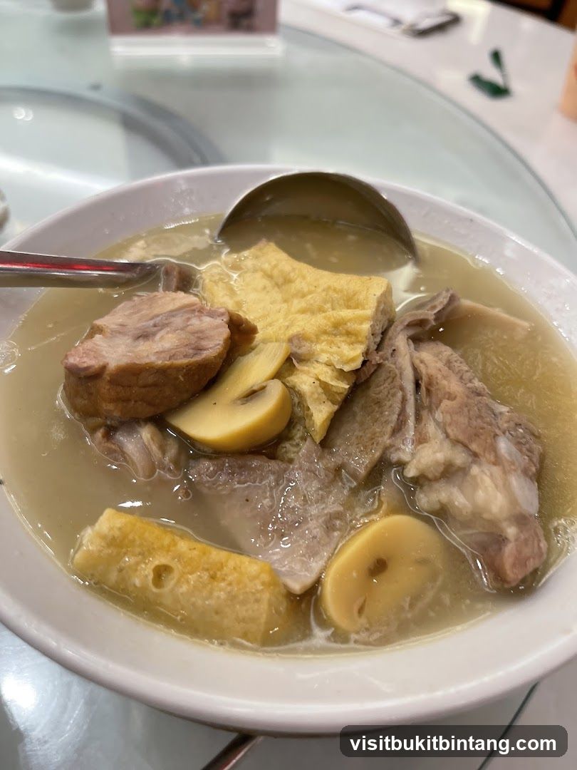 Bowl of Soup with Meat and Tofu