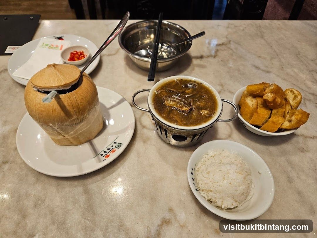 Meal with Coconut Drink