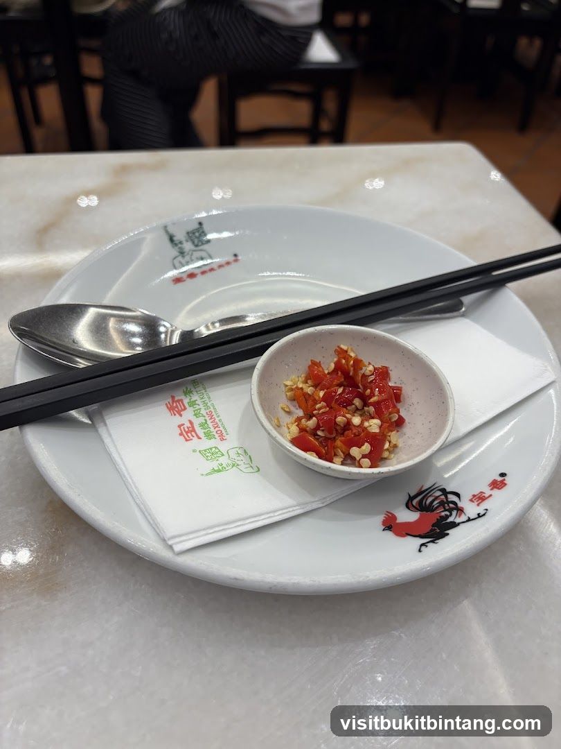 Table Setting with Chili and Chopsticks