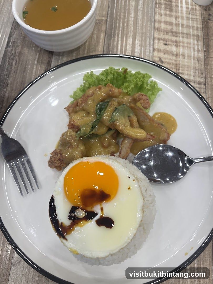 Curry Prawn Rice with Fried Egg