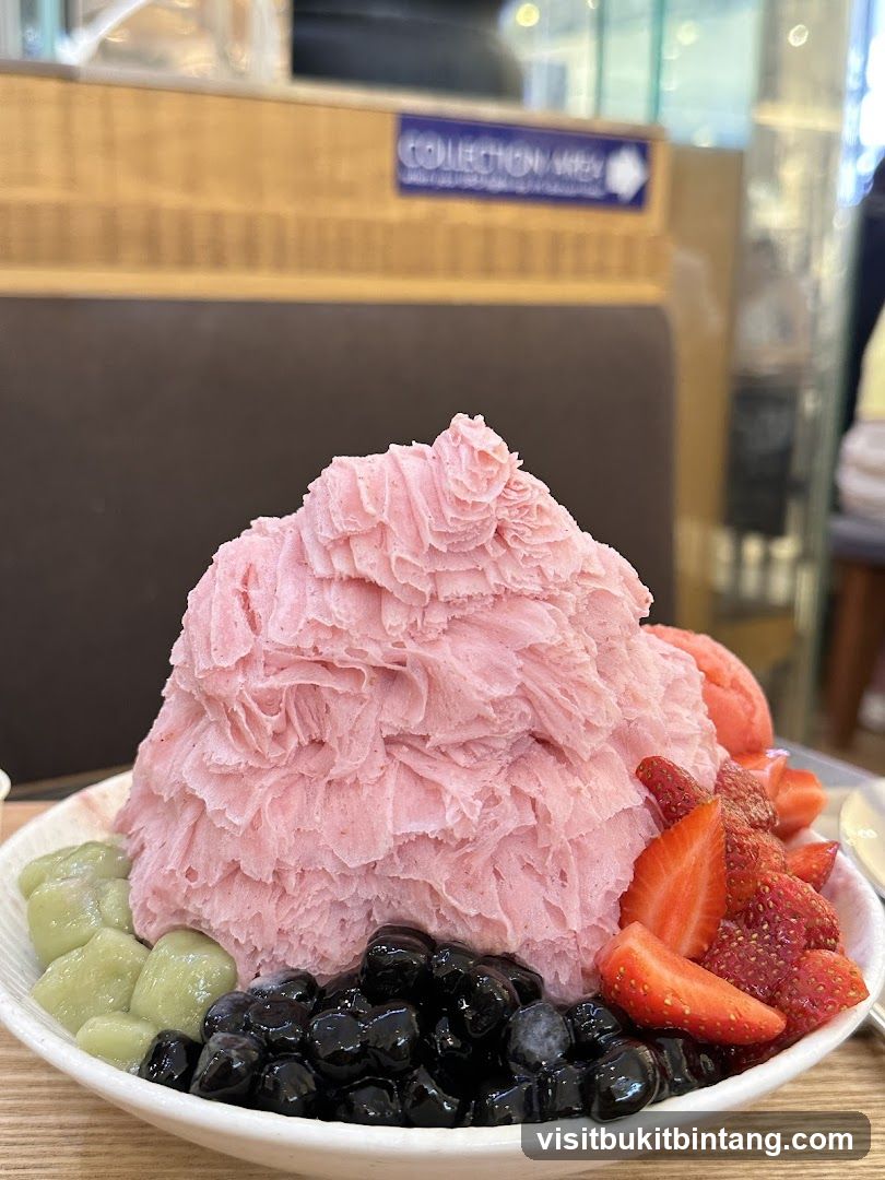 Strawberry Shaved Ice Dessert