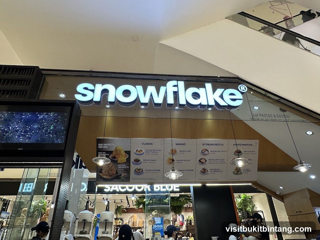 Snowflake Desserts Menu