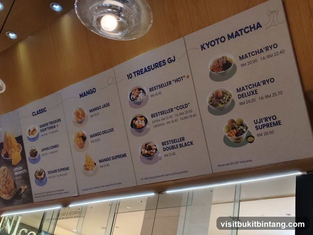 Dessert Menu