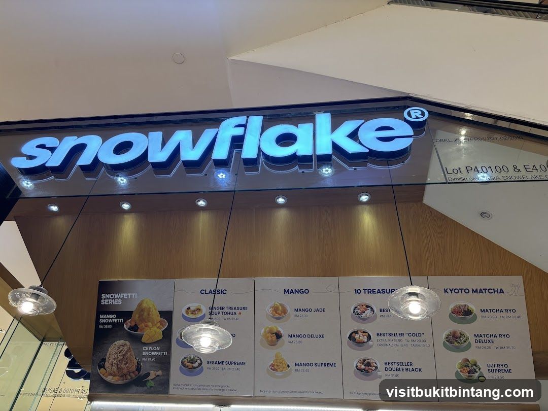 Snowflake Menu