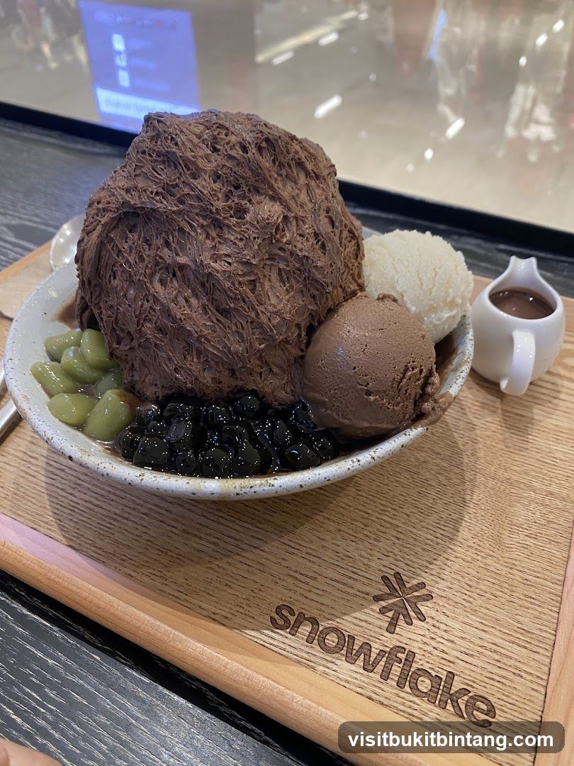 Chocolate Shaved Ice Dessert