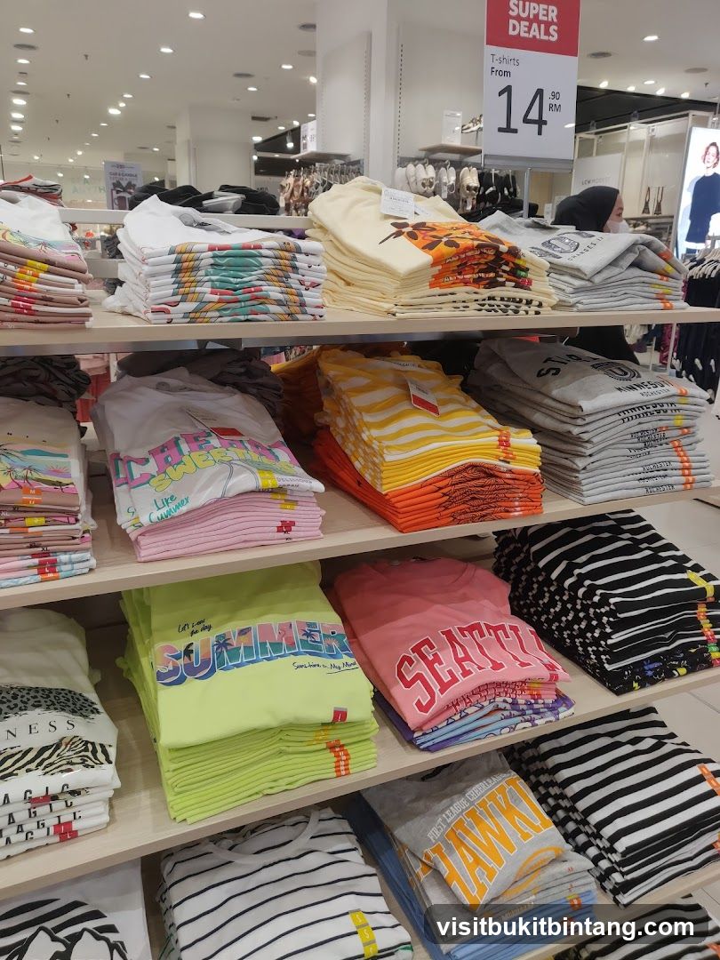 T-shirts on display