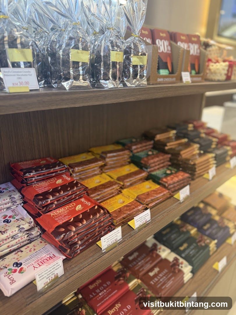 Chocolate Bars on Shelves