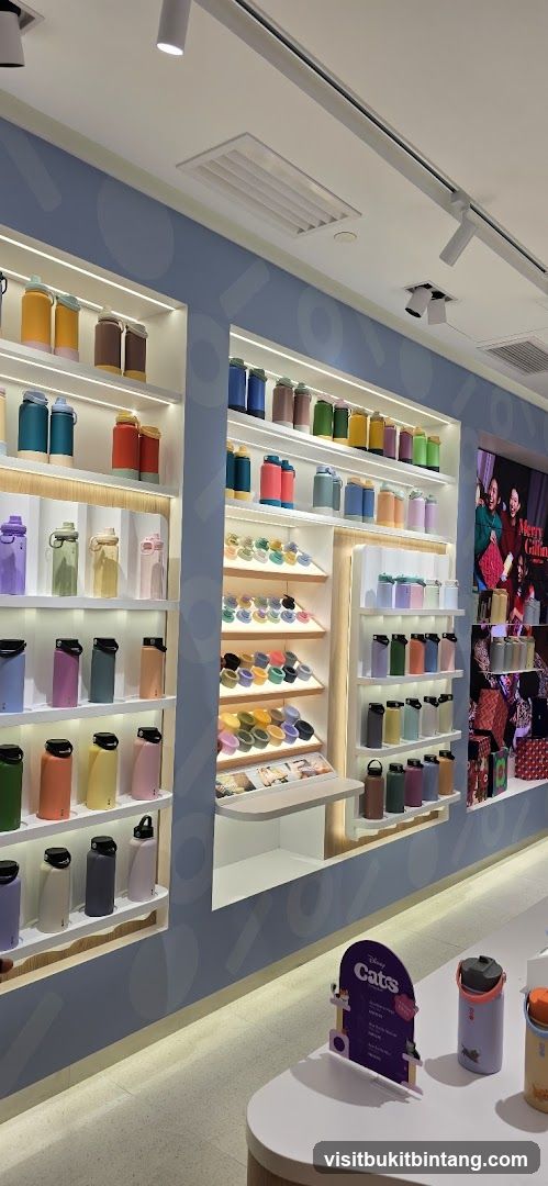 Colorful Water Bottles Display