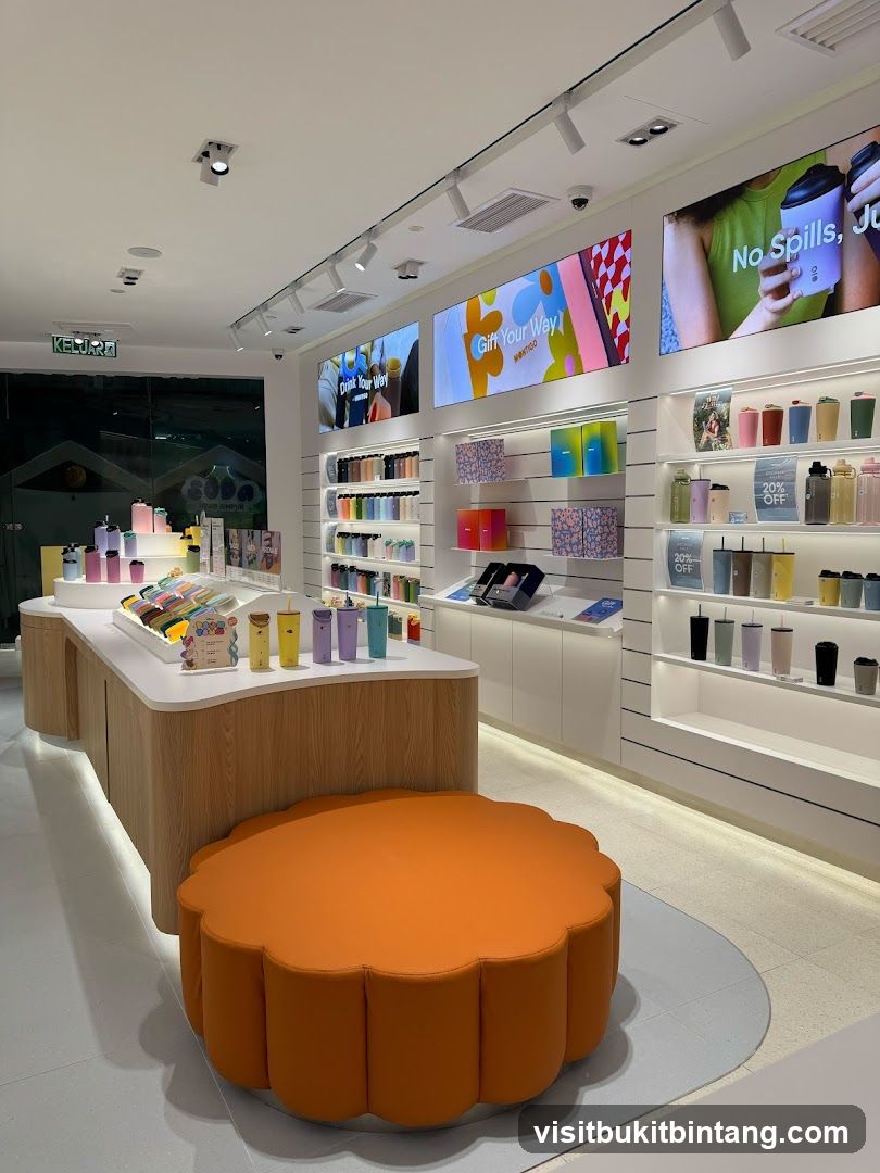 Store Interior with Drinkware Display