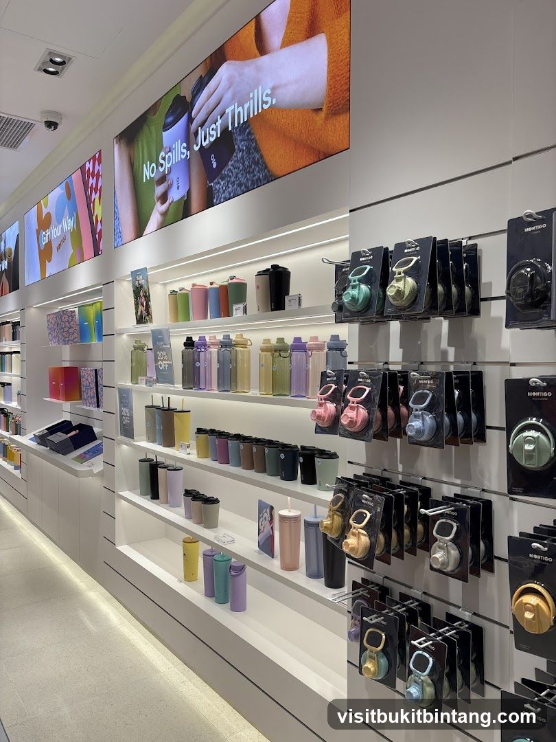 Store Interior with Water Bottles and Accessories