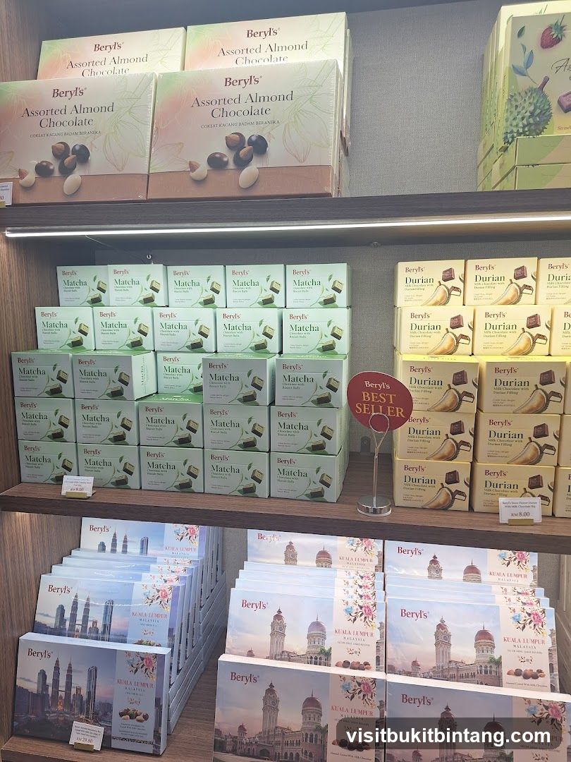Assorted Chocolates on Shelves