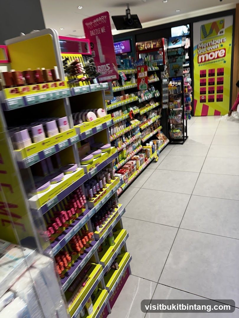 Cosmetics aisle in a store