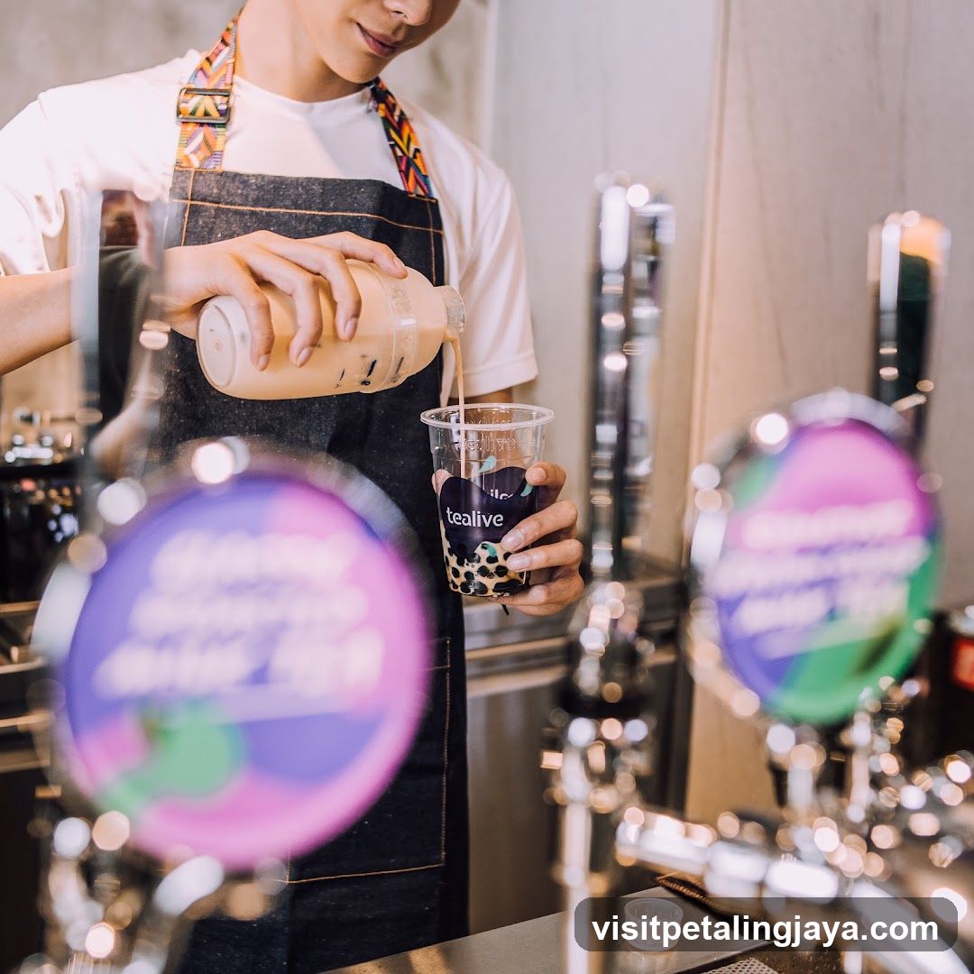 Boba Milk Tea Pouring