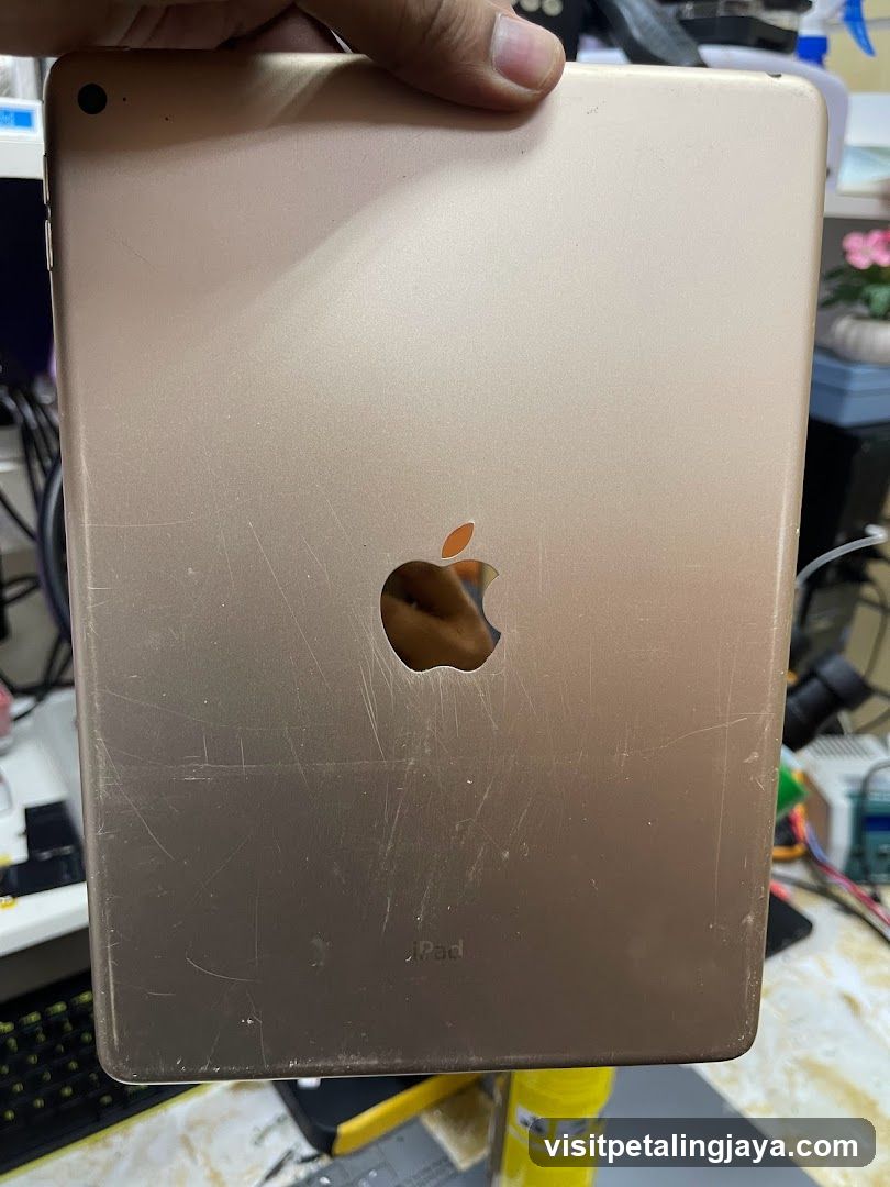Scratched iPad Back View
